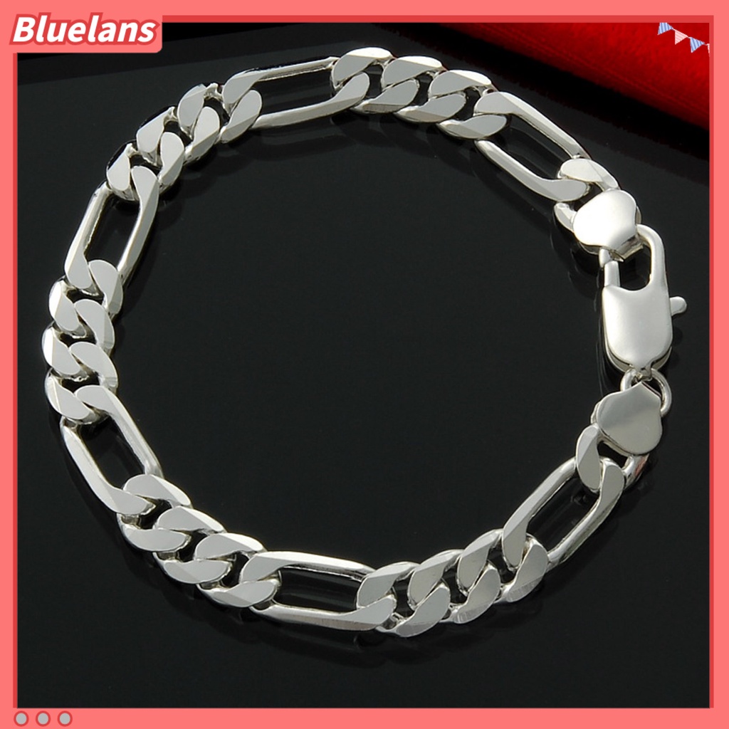 [BLS] Pria Gelang Rantai Hip Hop Perhiasan Electroplating Bright Luster Bangle Hadiah Ulang Tahun