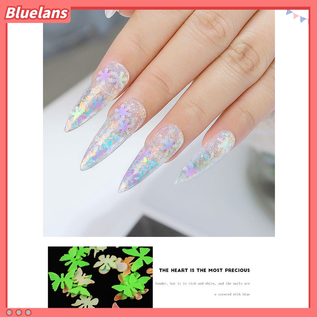 [BLM] Desain Huruf Bentuk Hati Ultra-Tipis Beauty Woman Nail Care Polish Sequin Untuk Pesta