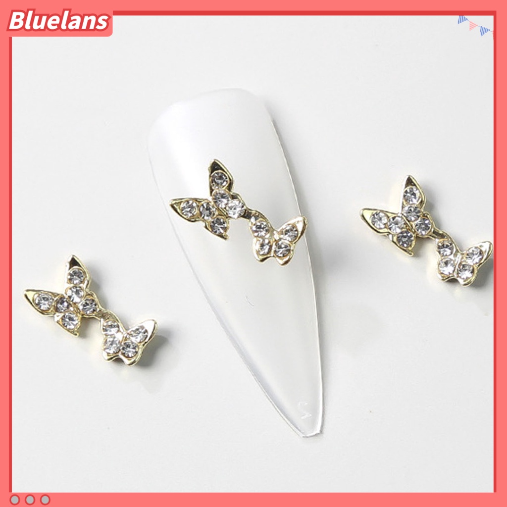 [BLM] 10pcs /Set Ornamen Paduan Kuku Berbagai Bentuk Tidak Luntur AB Coating Seri Vintage Art Parts Charms Metal Aksesoris Untuk Perempuan