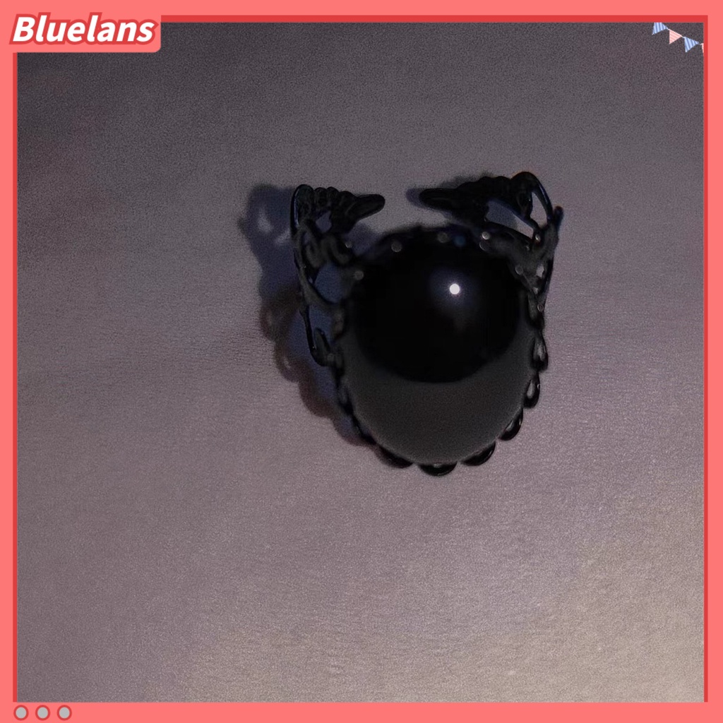 [BLS] Cincin Terbuka Kepribadian Geometris Adjustable Open Design Menawan Dekorasi Tahan Lama Vintage Gothic Merah Faux Kristal Cincin Aksesoris Perhiasan