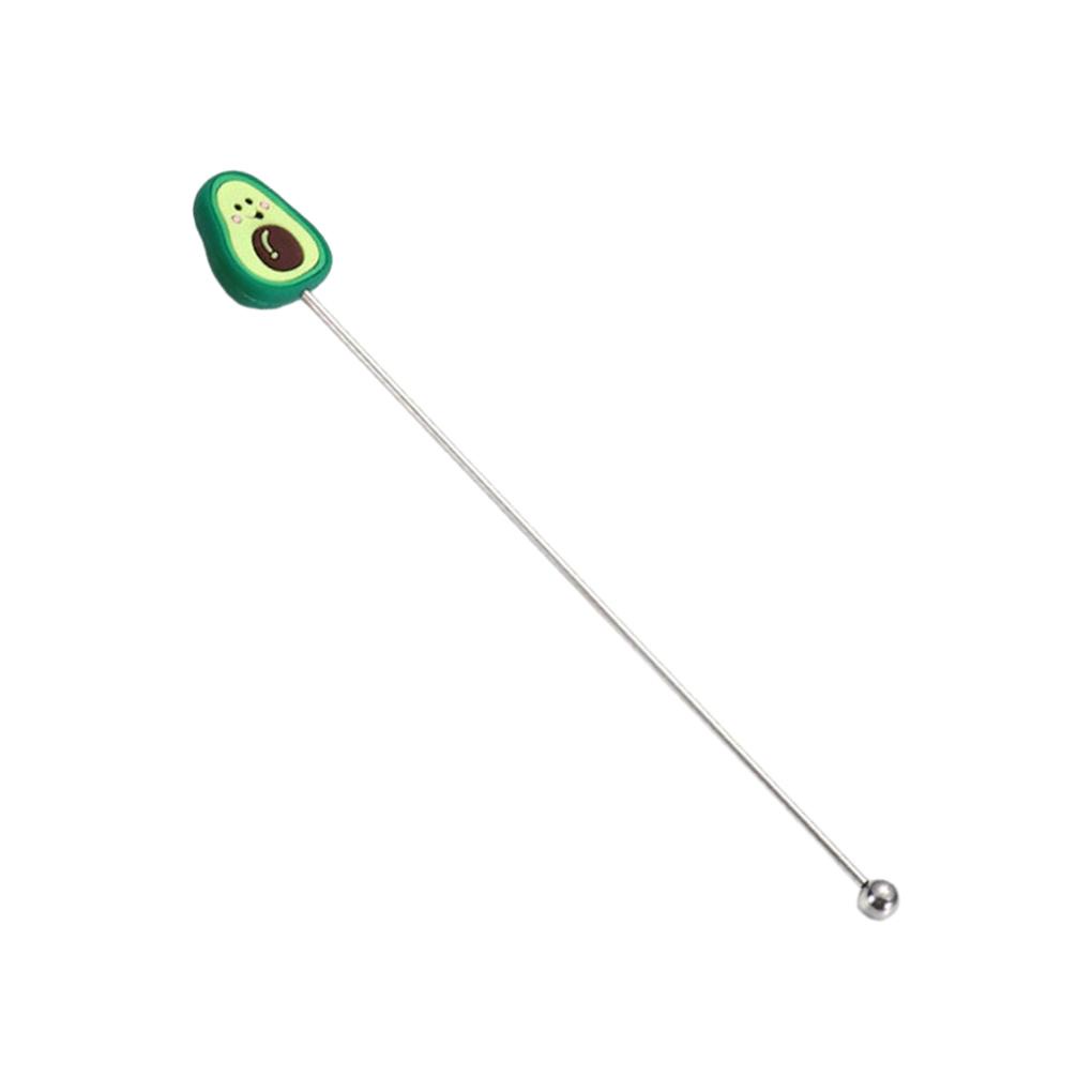 Stik Pengaduk Swizzle Mixing Stick Minum Stirring Rod Mixer Silikon Gagang Panjang Muddler Bar Alat Aksesoris Untuk Cafe