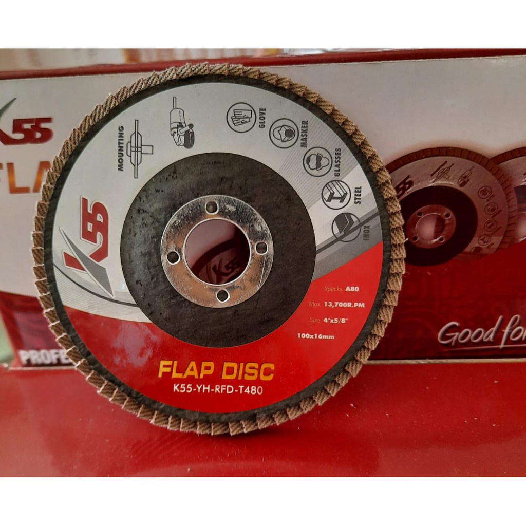 FLAPDISC mata gerinda poles flapdisc amplas susun 4 inch sanding polishing GRADE 60-80-120