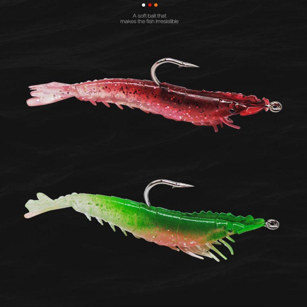 TOP 6pcs Udang Lure 10cm 9g Cakar Datar/ Klasik Biomimetic Soft Hook Cacing Silikon