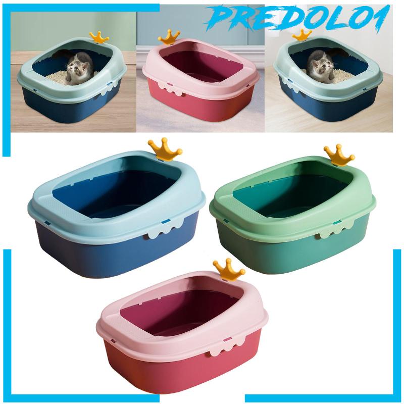 [Predolo1] Cat Litter Box Deep Loo Litter Tray Untuk Kucing Hewan Kecil Mudah Dibersihkan