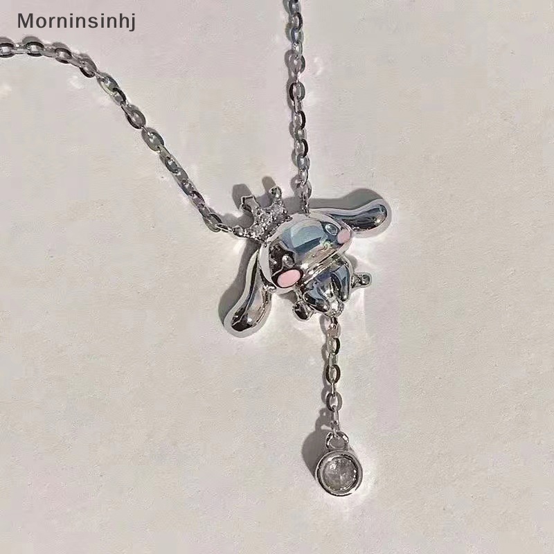 Mornin Cinnamoroll Rumbai Rantai Kalung Anime Kartun Fashion Wanita Perhiasan Wanita Kalung Liontin Dekorasi Gadis Hadiah Ulang Tahun id