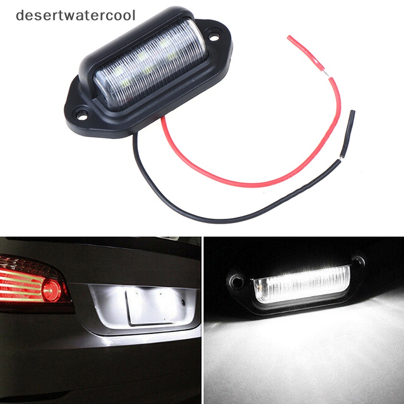 Deid 1Pc Lampu Plat Nomor 6led 12V Tahan Air Mobil Perahu Truk Trailer Step Lamp Martijn