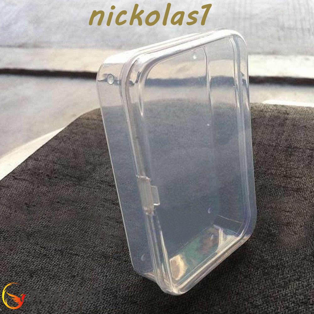 Nickolas1 2Pcs Kotak Penyimpanan Pack Box Koleksi Container Rectangular Clear