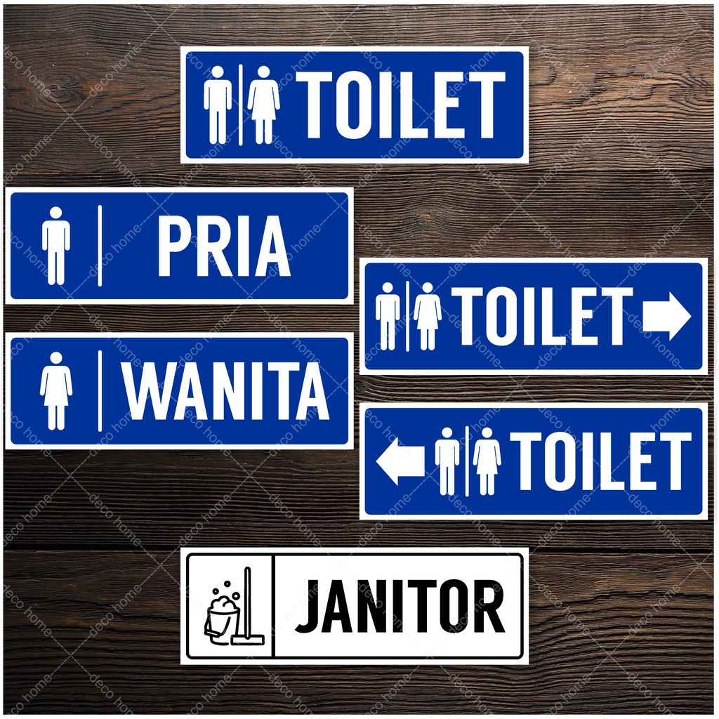 

Sticker Toilet Waterproof Toilet Pria Wanita Petunjuk Arah Toilet