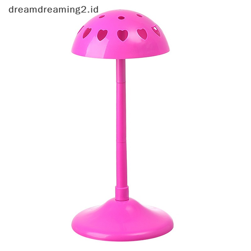 (drea) Topi Portable Manekin Kepala Wig Stand Stabil Dummy Penyimpanan Praktis Hair Holder //