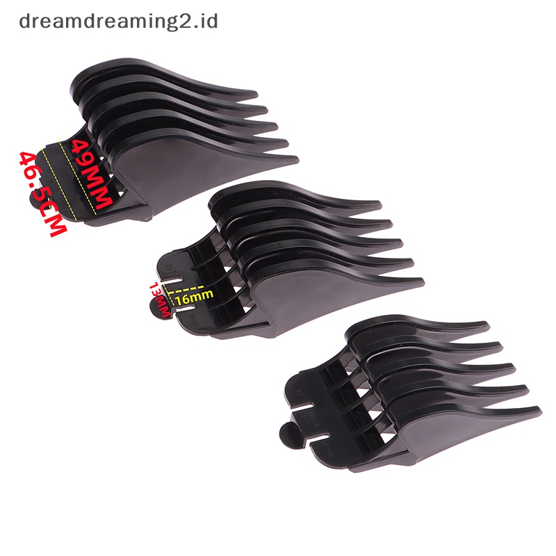 (drea) 3pcs Ukuran Besar 32 /38 /51mm Limit Comb Trimmer Cutg Guide Clipper Untuk Wahl //