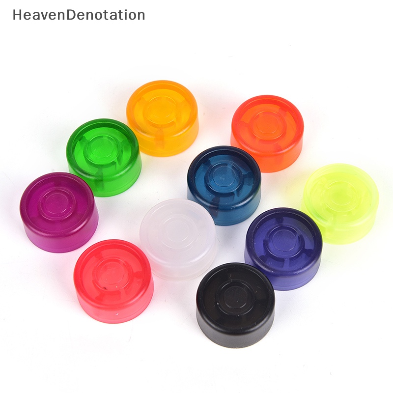 [HeavenDenotation] 10pcs Footswitch Topper Bumper Bahan Plastik Warna Acak Untuk Pedal Efek Gitar HDV