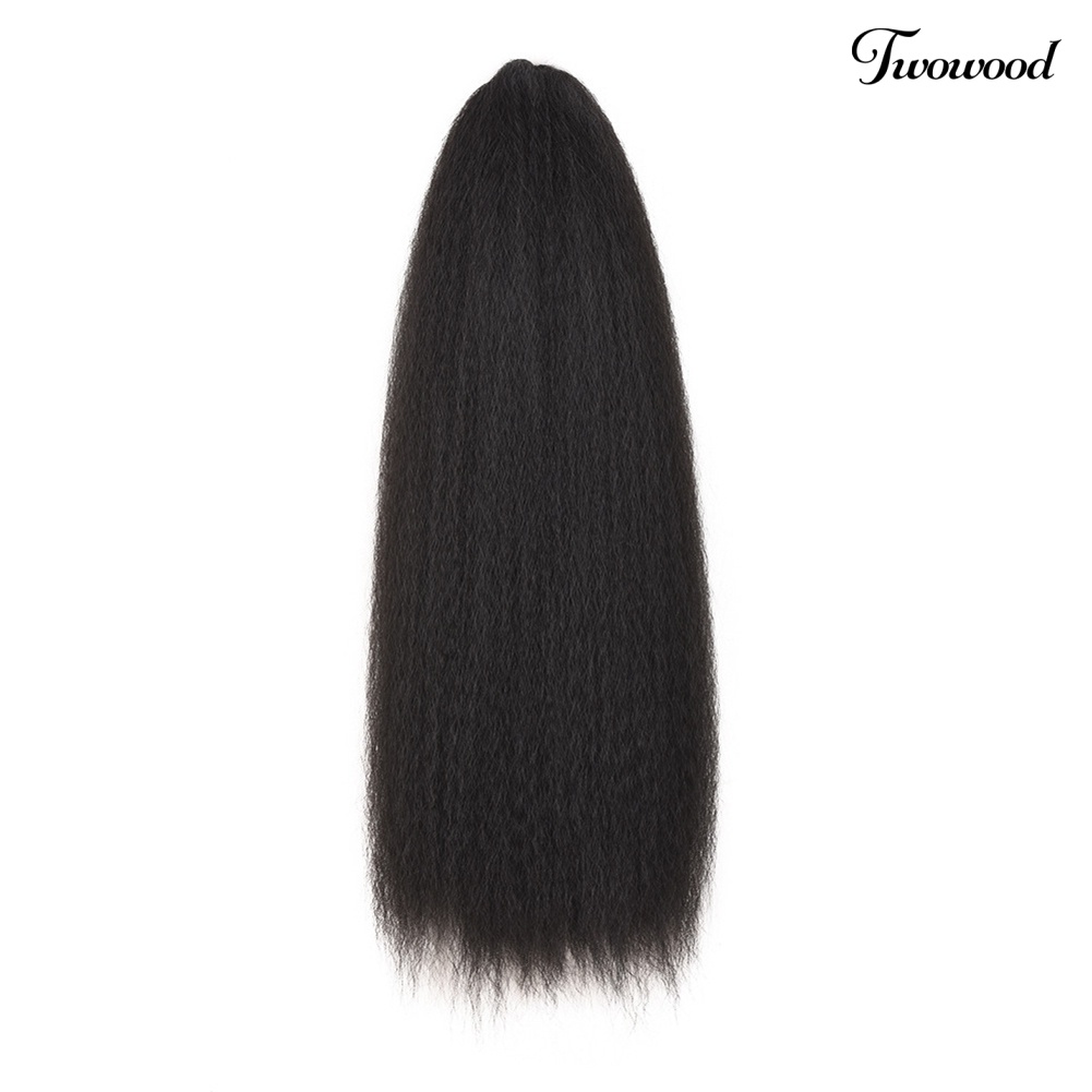 Twowood Wanita Berbulu Sintetis Ponytail Afrika Wig Serut Rambut Ekstensi Sopak