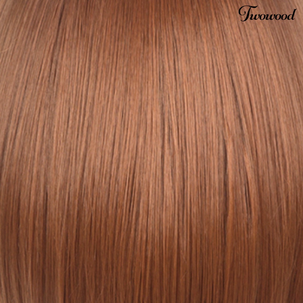 Twowood Fashion Wanita Pendek Lurus Rambut Sintetis Bobo Wig Cosplay Pesta Sopak