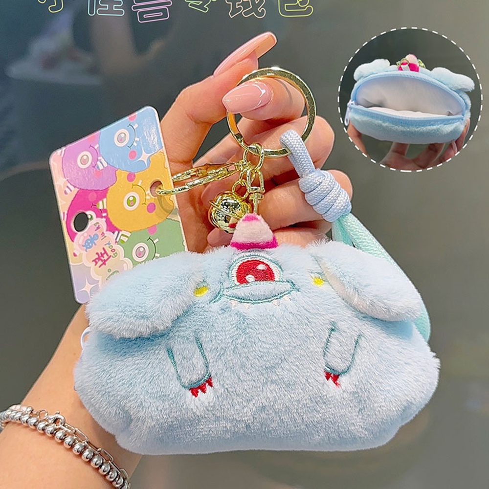 Cute Beast Zero Dompet Keychain Bluetooth Headset Tas Penyimpanan Gantungan Tali Keychain Lucu Couple Bag Pendant Kreatif Gantungan Kunci Mobil