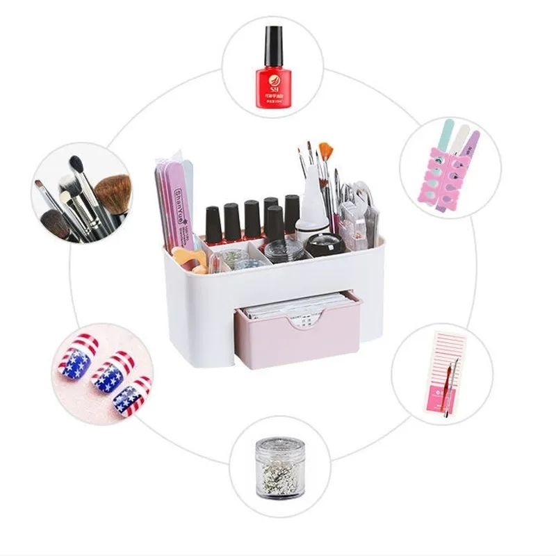 (Pimenova) RAK KOTAK Tempat KOSMETIK MAKE UP ORGANIZER Desktop Storage