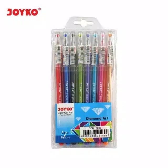 

PROMO TERBARU !!!! 8 pcs Joyko Color Gel Pen GPC-390S / Pena Gel Warna Diamond Art 0.5mm.
