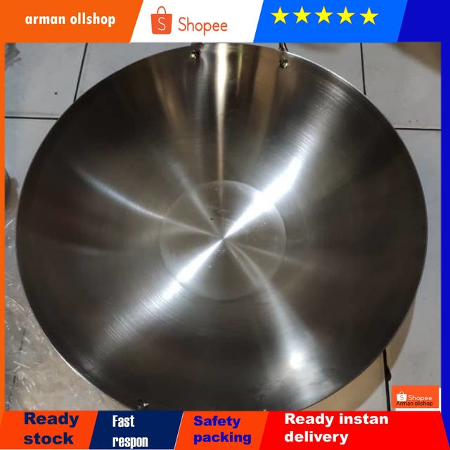 Wajan stainless steel 40cm kuali plat stainless wajan plat stainless 40cm HARGA PROMO