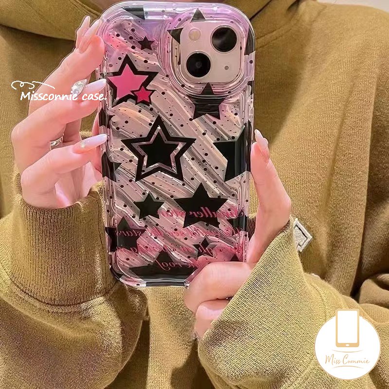 Ins Musim Panas Pohon Kelapa Gradien Warna Laser Card Case Kompatibel Untuk IPhone 7Plus 8Plus 11 13 14 12 Pro MAX 6 6S 7 8 Plus XR X XS MAX SE 2020kreativitas 3D Stereo Corrugation Cover