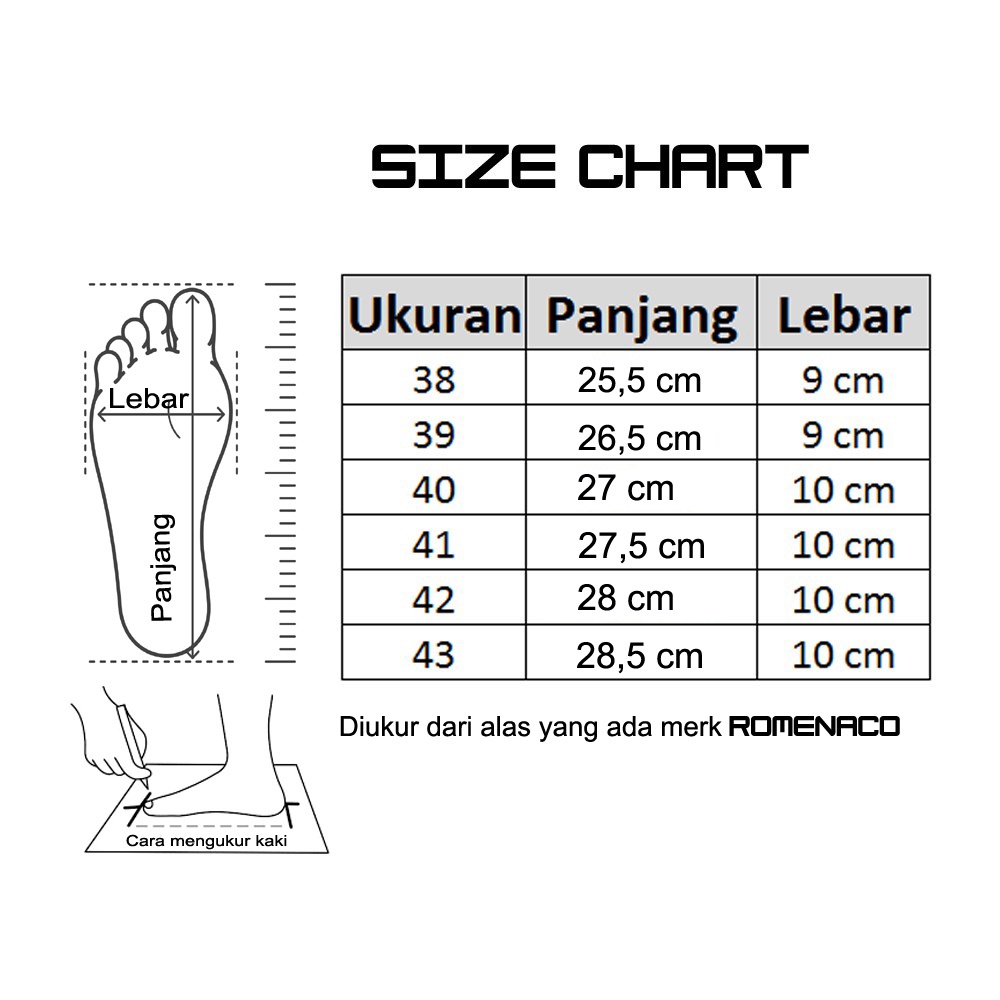 Sandal Pria Romenaco RSSE01 | RSSE03 | RSSE04 | RSSE05  Size 38-43