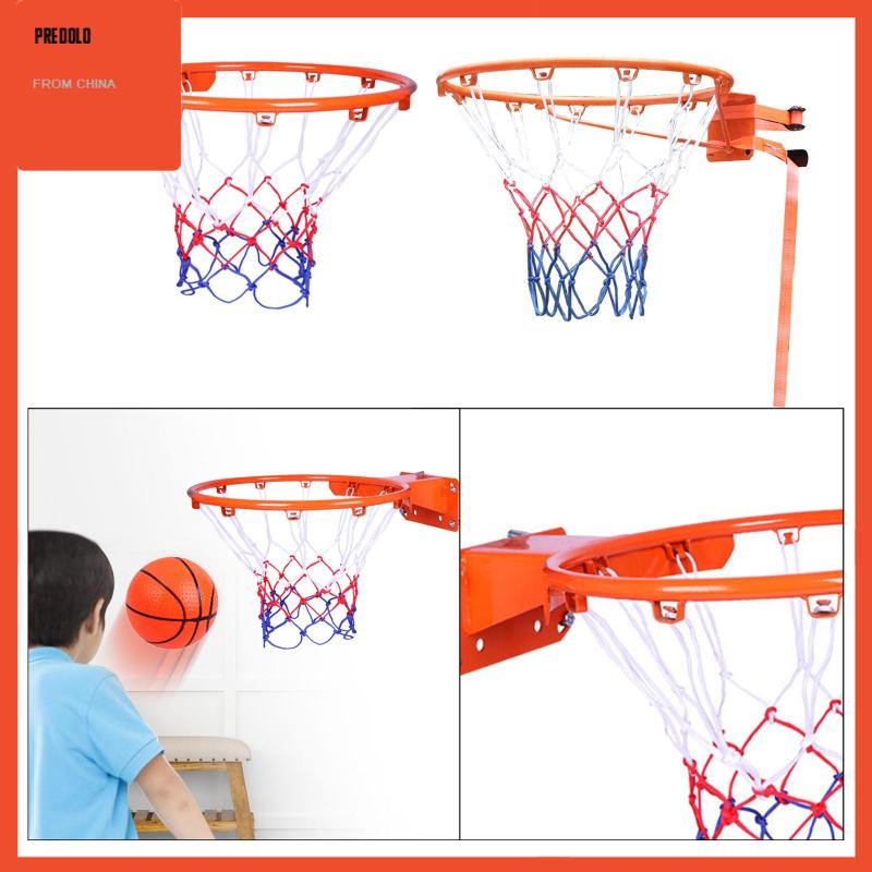 [Predolo] Set Ring Basket Dan Jaring Yang Dipasang Di Dinding Rangka Baja Gantungan Ring Basket