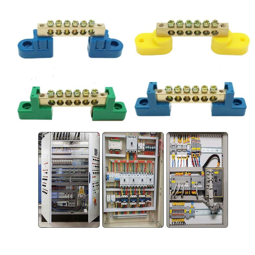 TOP Copper Screw Terminal Block Flame Distribution Box Bar Barisan Kabel Nol Arde Blok Terminal Tembaga