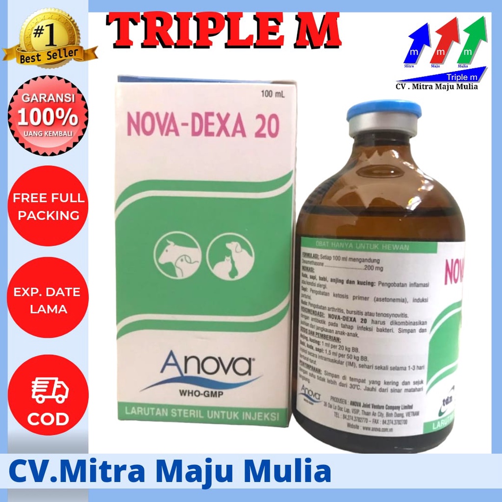 NOVA DEXA 100 ML TRIPLE M - Obat Anti Inflamasi untuk Hewan