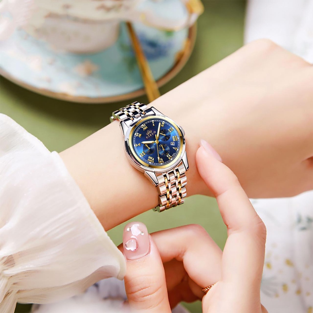 (COD)Jam Tangan Wanita Cewek Fashion Silikon Quartz Kulit Anti Air Women Watch Arloji Original Anti Air Tahan Kecil Branded Elegan Analog Ultra-thin Kecil Korea Analog Putih Gold Hitam Stainless Steel Women Watch