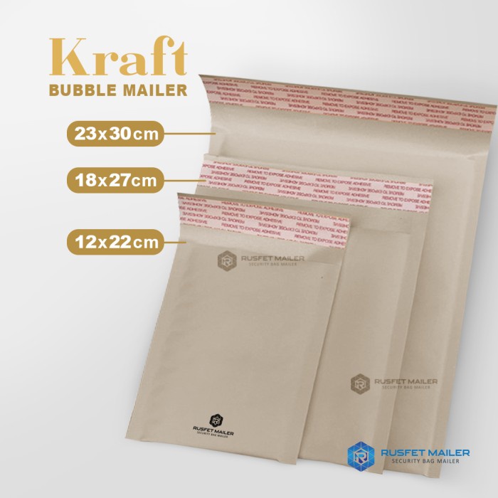

[SC] AMPLOP BUBBLE MAILER - BUBBLE PACKING ONLINE KRAFT - KRAFT, 18CM X 23CM