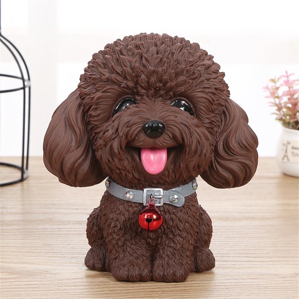 ღ Celengan Anjing Lucu Kotak Uang untuk Anak-anak Hadiah Ulang Tahun Kotak Penyimpanan Uang Kotak Penyimpanan Kolektor Koin Desktop Ornamen Dekorasi Rumah