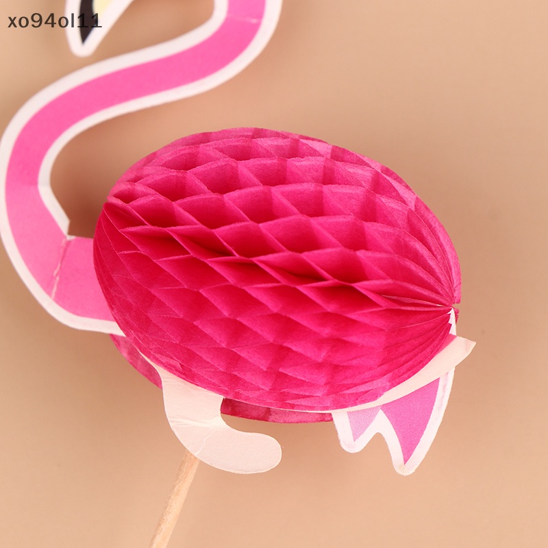 Xo 25Pcs /Set Flamingo Cake Cupcake Topper Dekorasi Kue Ulang Tahun Pesta Pernikahan OL