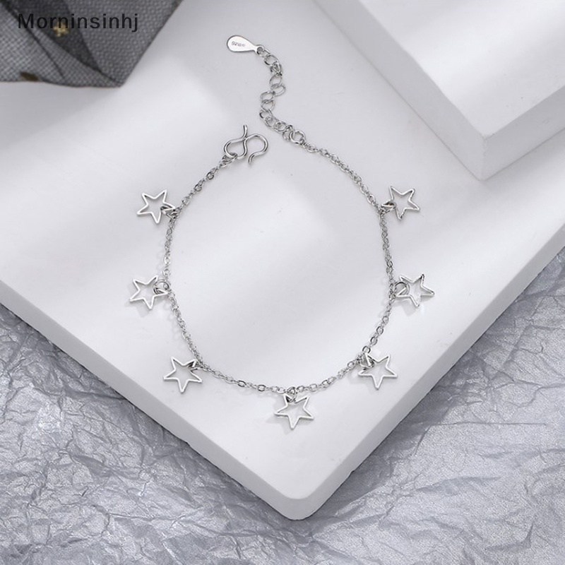 Mornin Gelang Warna Silver Untuk Wanita Pentagram Charm Tangan Rantai Kaitan Perhiasan Fashion Orignal id