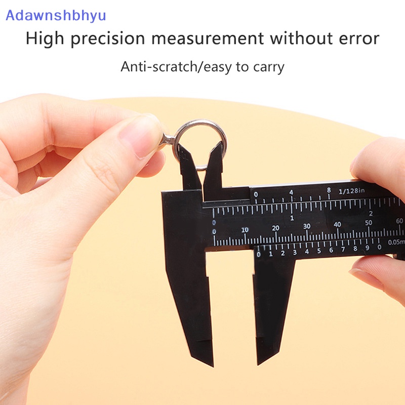Adhyu Jangka Sorong Plastik Mini DIY Alat Woodworking Metalworking Skala Ganda Sliding Gauge Plastic Vernier Caliper Aperture Depth Diameter Measure Tool ID