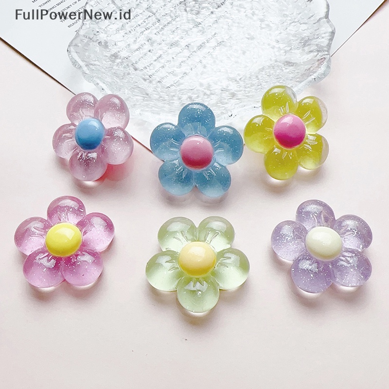 Power 20Pcs Cabochons Bunga Resin Flatback Untuk Liontin Scrapbooking Kerajinan ID