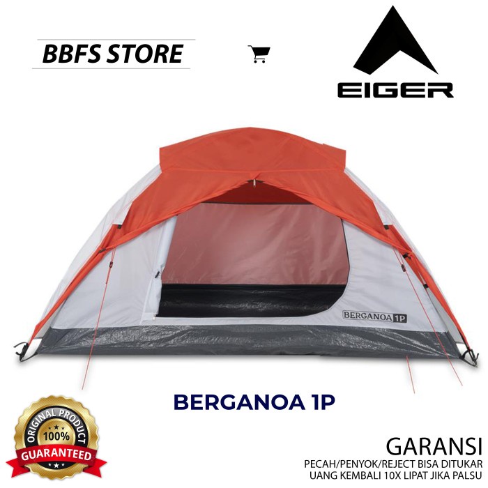 EIGER ORIGINAL BERGANOA 1P TENT TENDA KEMPING OUTDOOR ADVENTURE