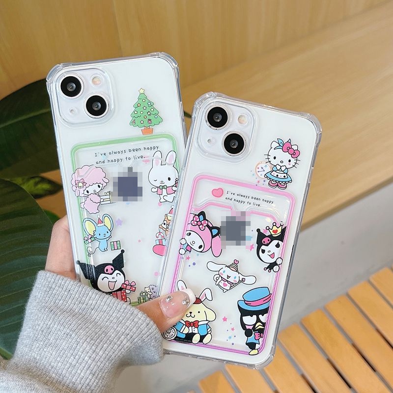 Card Case Melody &amp; Hello Kitty Soft Case HP iP iPhone 14 13 12 11 Pro X XS XR Max 7 8 + Plus Girl Woman FTD Casing Apple