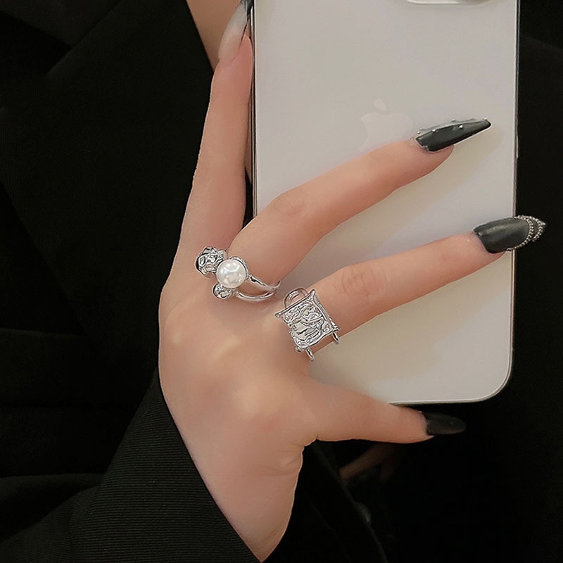 Aksesoris Cincin Lava Tidak Teratur Kepribadian Fashion Temperamen Fashion