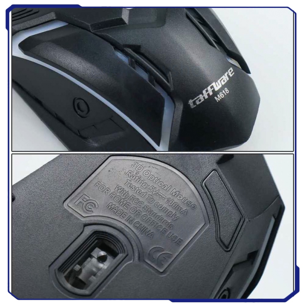 Taffware Mouse Gaming LED RGB 1000 DPI - M618