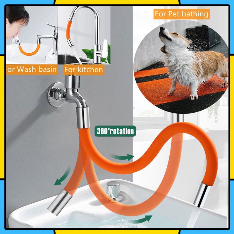 Selang Flexible 360 Derajat 30CM Ekstensi Keran Air Universal 1/2 Inch Pipa Kran Fleksibel Pipa Arah Otomatis