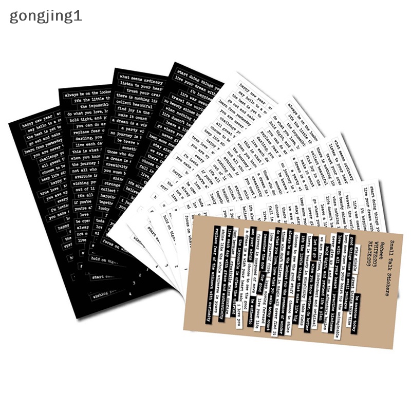 Ggg 406PCS Stiker Koleksi Teks Bicara Kecil Vintage DIY Scrapbooking Dekorasi ID