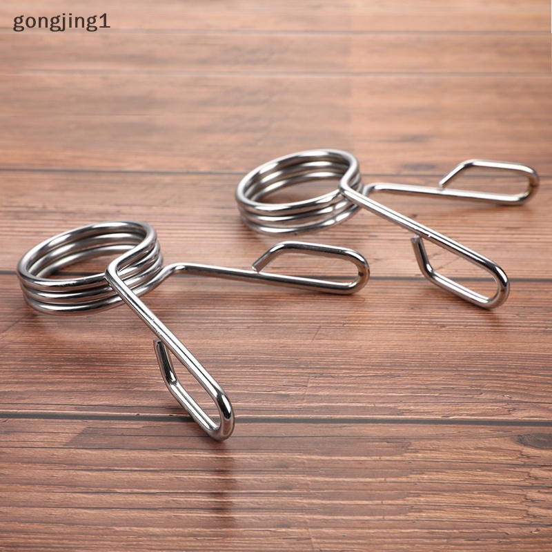 Ggg 1pasang Barbel Clamp Spring Clips Gym Weight Dumbbell Lock Standard Lifg Kit ID