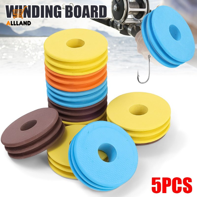 5pcs /Set Spool Busa Warna Random/Papan Lilitan Pancing Alur Ganda/ Aksesoris Penyimpanan Garis Ikan