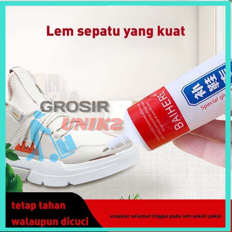 Lem Sepatu Sandal Lim Kuat 50-60ml Lengket Waterproof Tahan Air Perekat Nambal Tanpa Bekas GROSIR UNIK