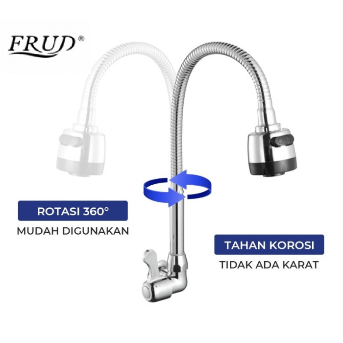 Kran Dapur Tembok Flexible IR4707 Merk Frud