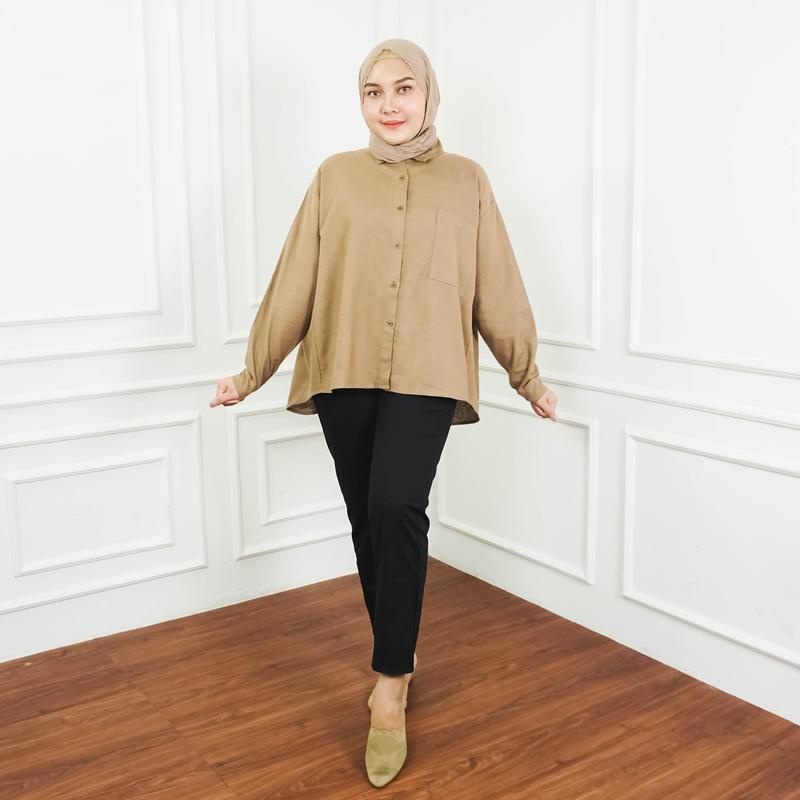 Kemeja Cessa Oversize (Linen) - CALAMBY