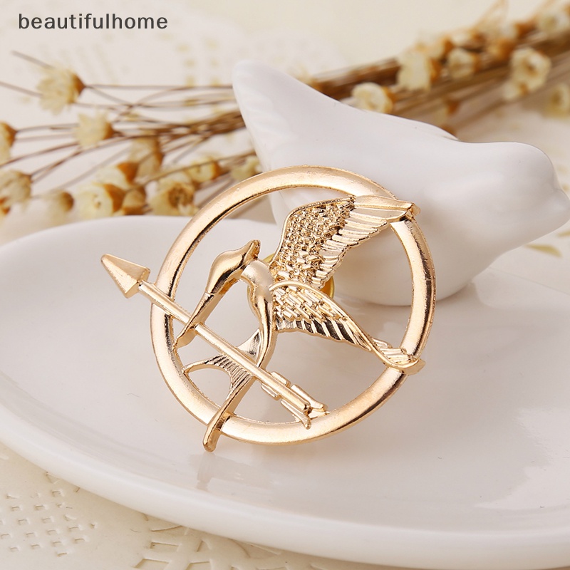 {beautifulhome} Retro Burung Bros Punk Pin Kerah Lencana Korsase Wanita Pria Perhiasan Aksesoris.