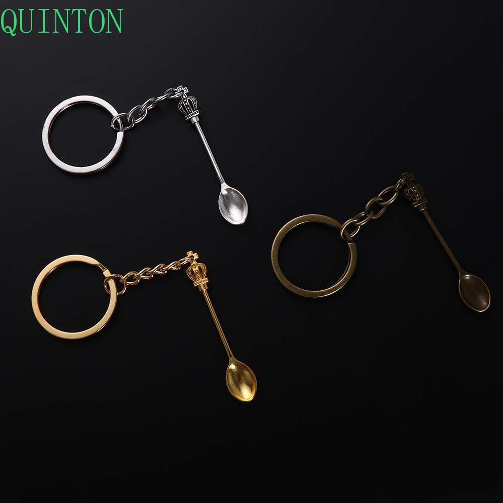Quinton Sendok Gantungan Kunci Natal 57x9mm Liontin Ornamen Perhiasan Hadiah Handmade Craft Metal Key Chain