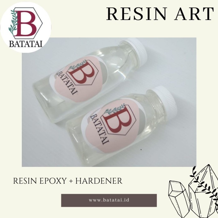 Resin epoxy bening siap dicampur  / Bahan kerajinan Mahar