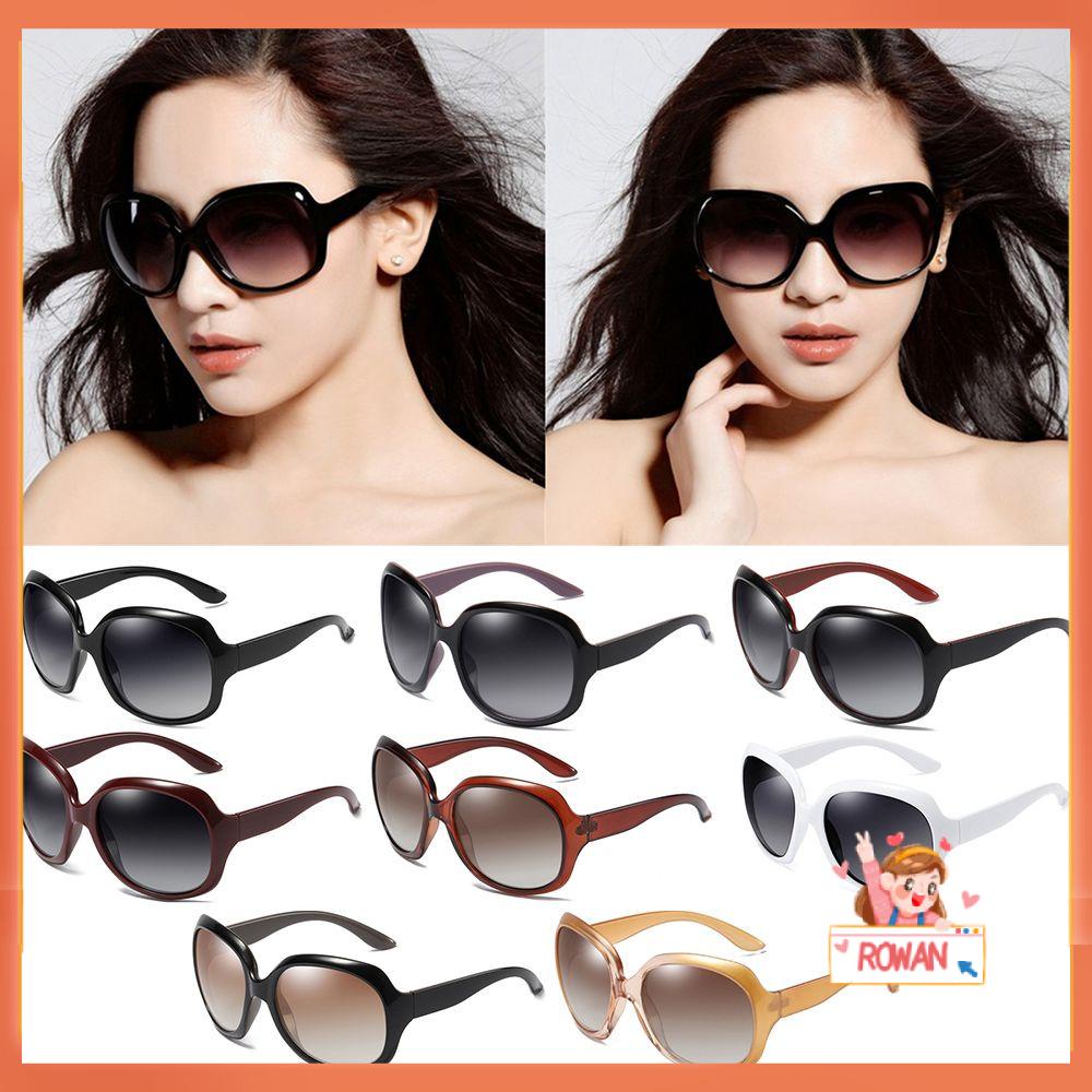 R-flower Polarized Kacamata Hitam Wanita Klasik Uv400Square Vintage Eyewear