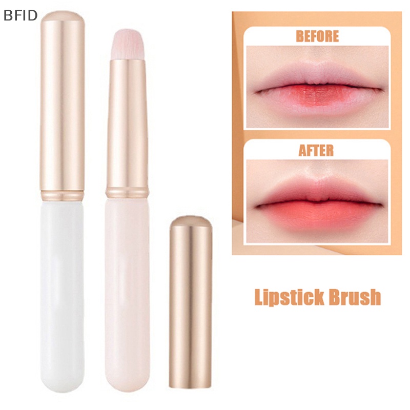 [BFID] Kuas Aplikator Bibir Lip Gloss Kepala Bulat Mini Dengan Tutup [ID]