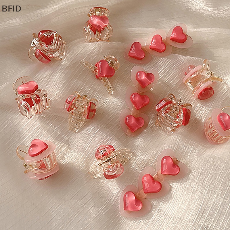 [BFID] Sepasang pink Lucu Manis Cinta Bola duckbill Klip Korea INS hair clip side clip [ID]